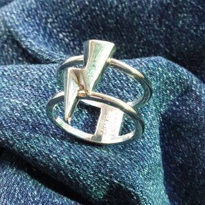 Kendra Scott Bolt Double Band Ring Size #7